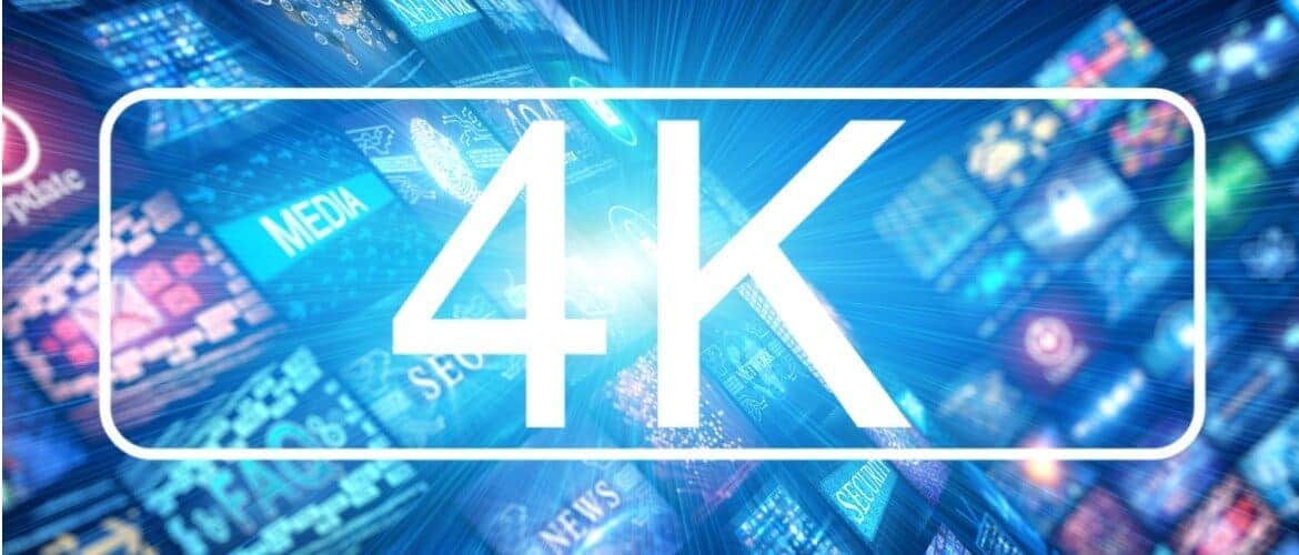 Imagem conceito sobre a tecnologia 4K das televisões