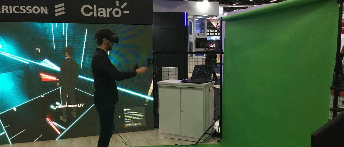 Imagem do estande da Claro na Futurecom 2018