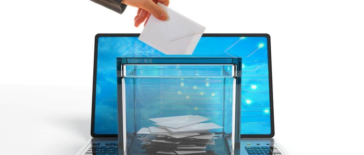 Imagem conceito para representar uma eleição digital
