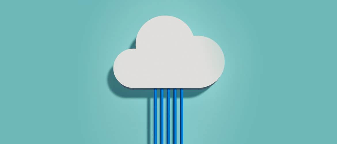 Imagem conceito de uma conexão com a computação em nuvem
