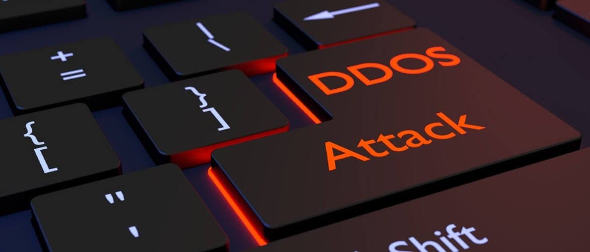 Imagem conceito de um ataque DDoS
