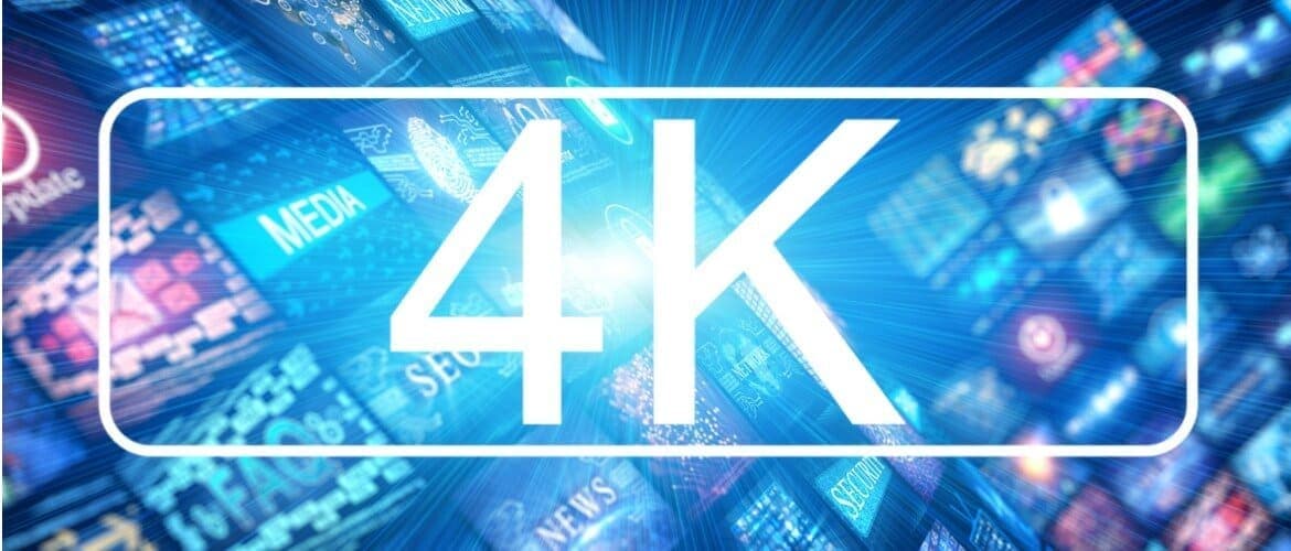 Imagem conceito sobre a tecnologia 4K das televisões