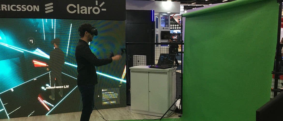 Imagem do estande da Claro na Futurecom 2018