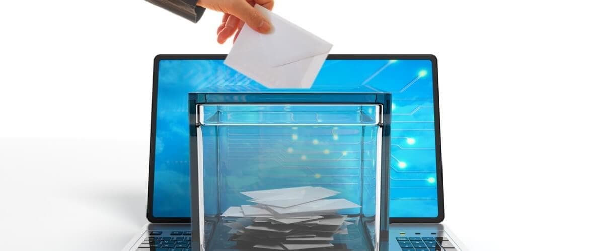 Imagem conceito para representar uma eleição digital