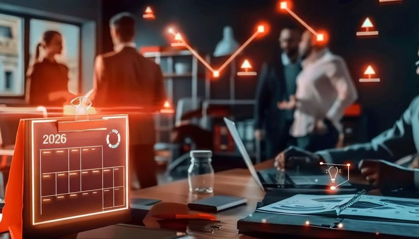 Reuniões empresariais sobre a transformação das operadoras de telecomunicações, com gráficos e tecnologia moderna em um escritório.