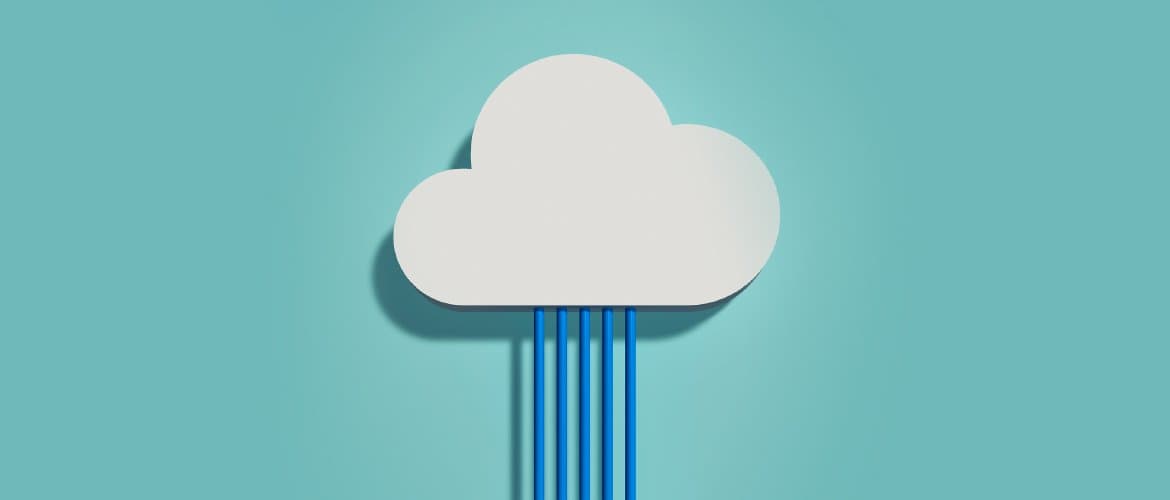 Imagem conceito de uma conexão com a computação em nuvem